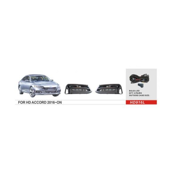 

Фары доп. модель Honda Accord / 2017- / HD-916L / LED / эл.проводку