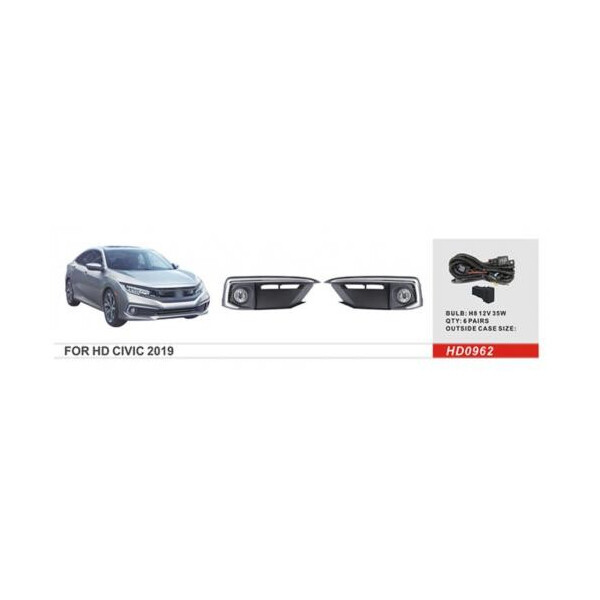 

Фары доп. модель Honda Civic / 2019- / HD-0962 / H8-12V35W / эл.проводку