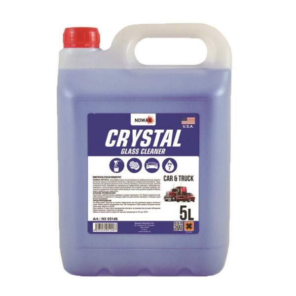 

Nowax Очиститель стекла CRYSTAL Glass Cleaner концентрат 1:10, 5л