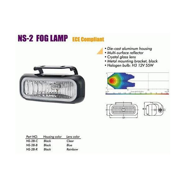

Фары дополнительные NS-2 B-C H3 / 12 В / 55W / 127 * 51mm