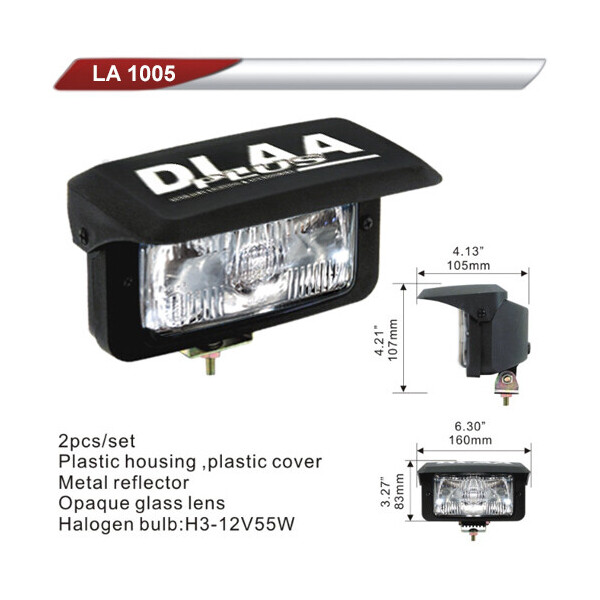 

Автофара DLAA 1005-W/H3-12V-55W/160 * 83mm/крышка