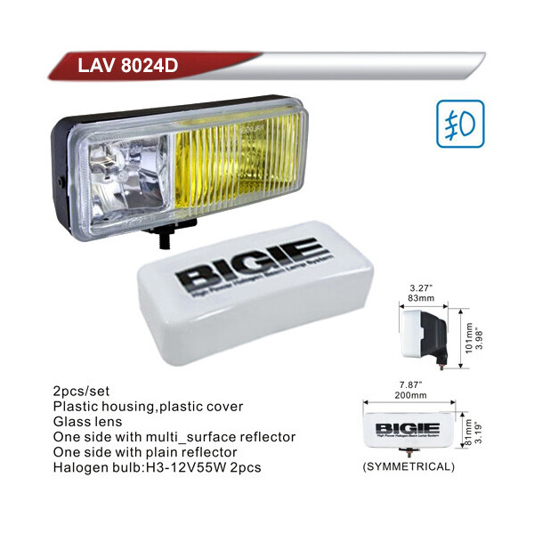 

Фара дополнительная DLAA 8024D-W / BIGIE / 2хH3-12V / 200 * 81mm / крышка