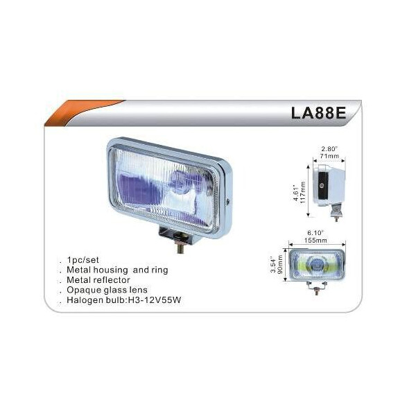 

Автофара DLAA 88E-Y хром/H3-12V-55W/155 * 90mm