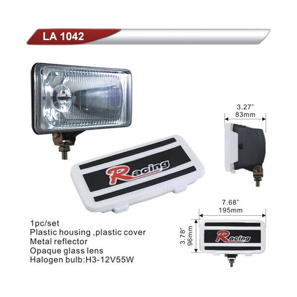 

Автофара DLAA 1042-W/H3-12V-55W/195 * 96mm/крышка