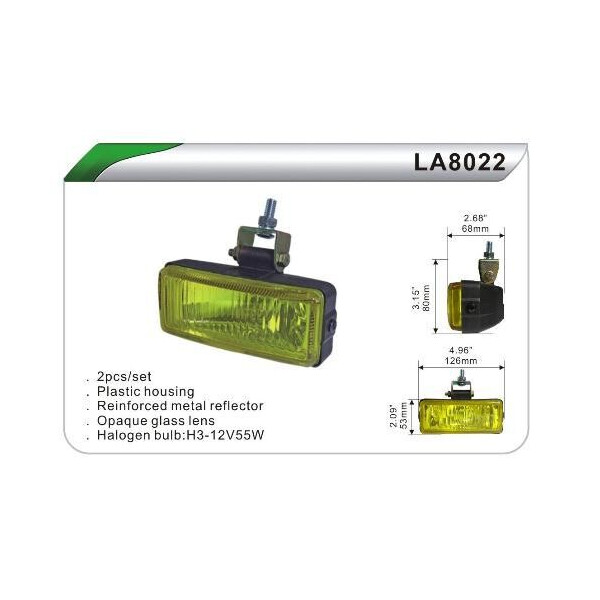 

Автофара DLAA 8022 W/H3-12V-55W/126 * 53mm