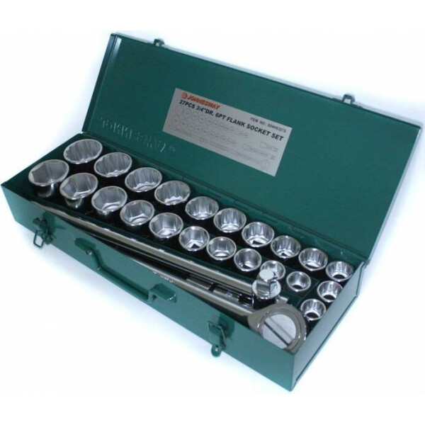 

Набор торцевых головок 3/4"DR шестигранных 22-50мм и 7/8"-2", 27пр., S04H6327S