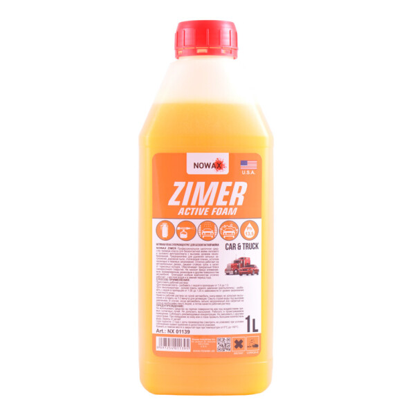 

Nowax активная пена ZIMER ACTIVE FOAM суперконцентрат для бесконтактной мойки 1л