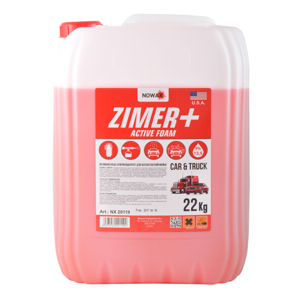 

Nowax активная пена ZIMER ACTIVE FOAM суперконцентрат для бесконтактной мойки 22кг