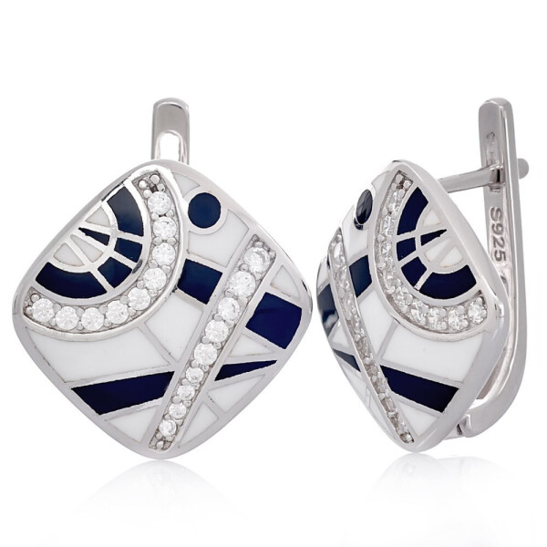 

Серебряные серьги с эмалью