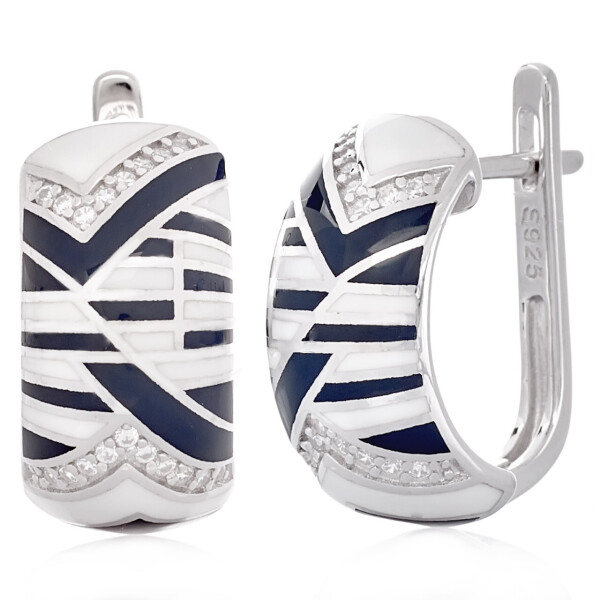 

Серебряные серьги с эмалью