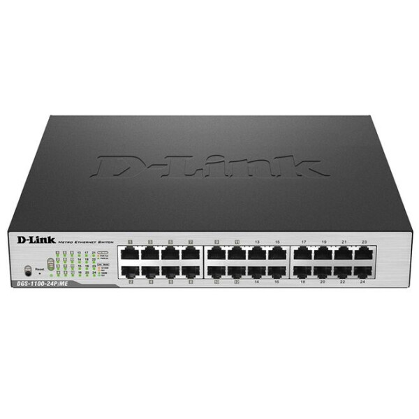 

Коммутатор D-Link DGS-1100-24P/ME 12x1GE PoE, 12x1GE, Metro Ethernet