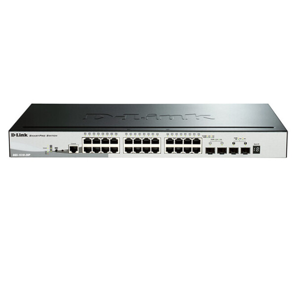 

Коммутатор D-Link DGS-1510-28P 24x1G PoE, 2xSFP, 2xSFP+ 10G, SmartPro