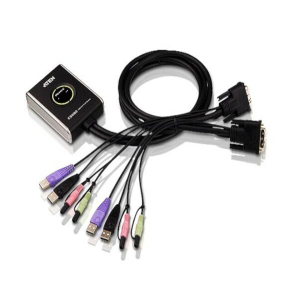

2-портовый, USB, DVI, аудио, кабельный КВМ-коммутатор