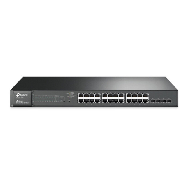 

Коммутатор TP-LINK T1600G-28PS (TL-SG2424P) 24x1GE/PoE+192W, 4x1GE/SFP, JetStream