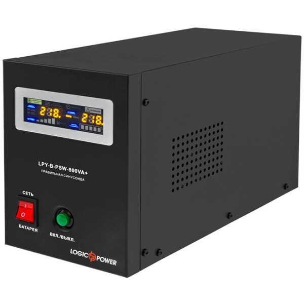 

Источники бесперебойного питания (ИБП) Logicpower LPY-B-PSW-800VA+(560Вт)5A/15A с правильной синусоидой 12В