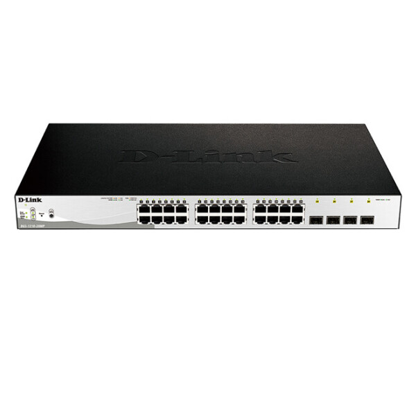 

Коммутатор D-Link DGS-1210-28MP 24x1GE PoE, 4xSFP/1GE Combo, PoE бюджет 370W, Smart