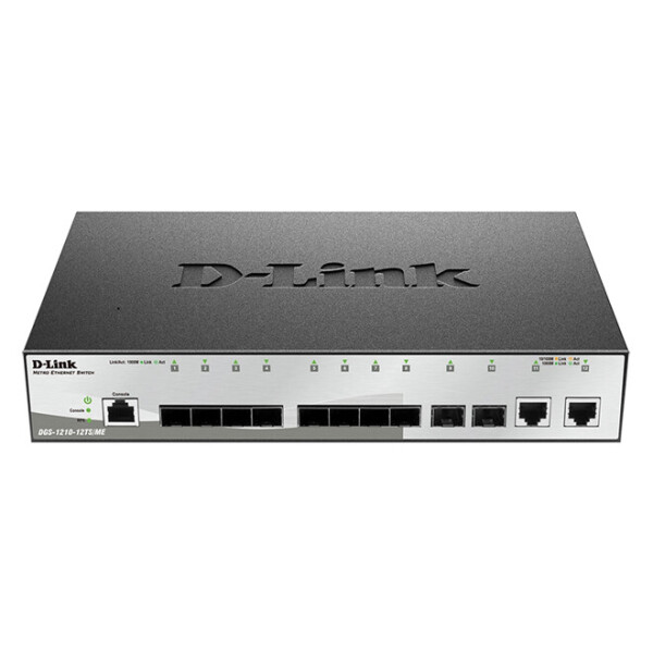 

Коммутатор D-Link DGS-1210-12TS/ME 10xSFP(1G), 2x1GE