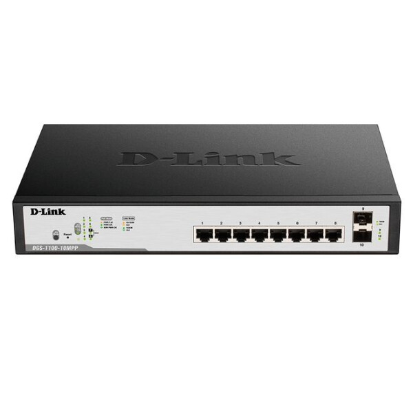 

Коммутатор D-Link DGS-1100-10MPP/B 8xGE PoE, 242W