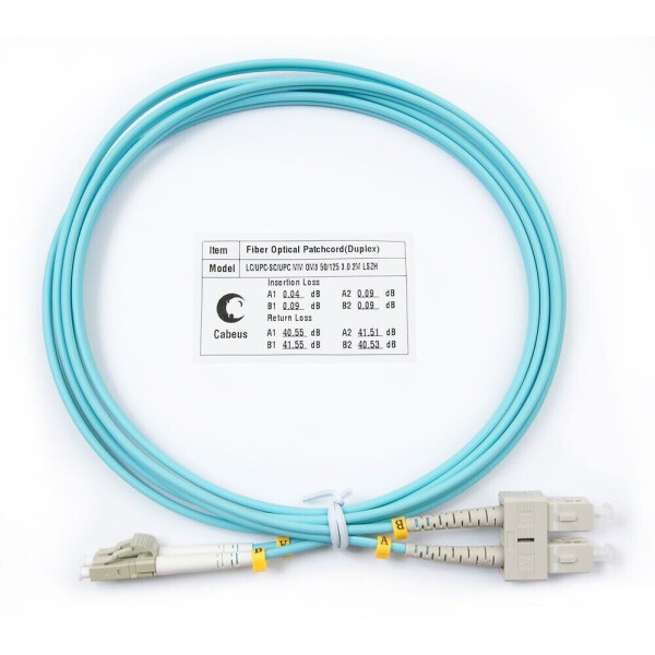 

Оптический патчкорд FiberWell Duplex SC/UPC-LC/UPC МM 15м