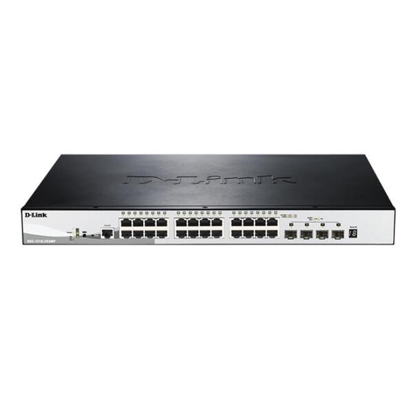 

Коммутатор D-Link DGS-1510-28XMP 24x1GE PoE, 4xSFP+ 10G, Стекируемый, SmartPro