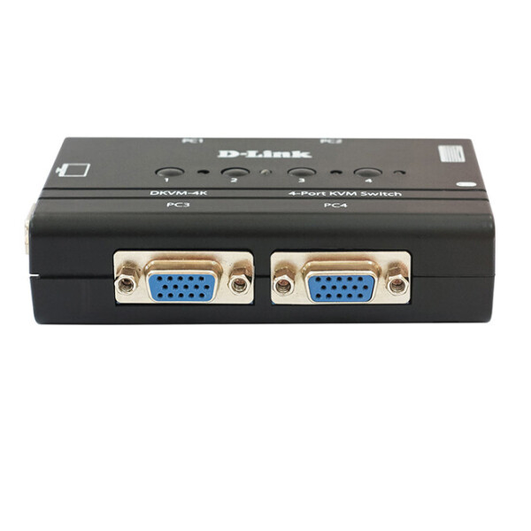 

KVM-переключатель D-Link DKVM-4K 4port w/2 Cables