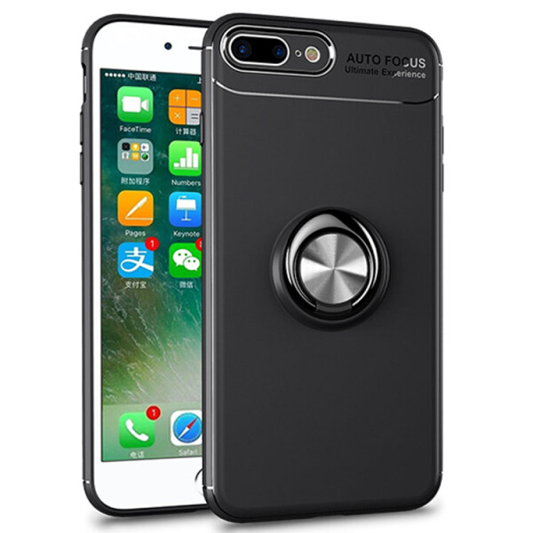 

TPU чехол Deen ColorRing под магнитный держатель для Apple iPhone 7plus/8 plus(5.5) Черный / Черный (94972)
