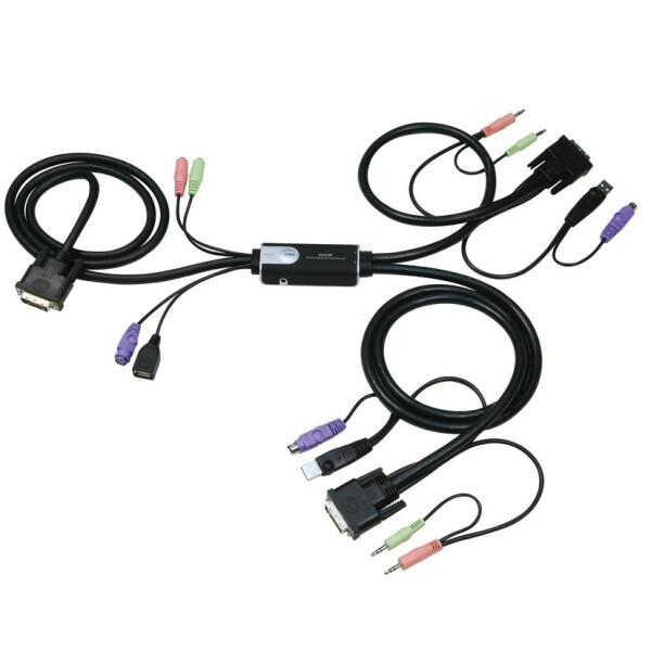 

2-портовый KVM-переключатель Hybrid™ DVI с поддержкой звука