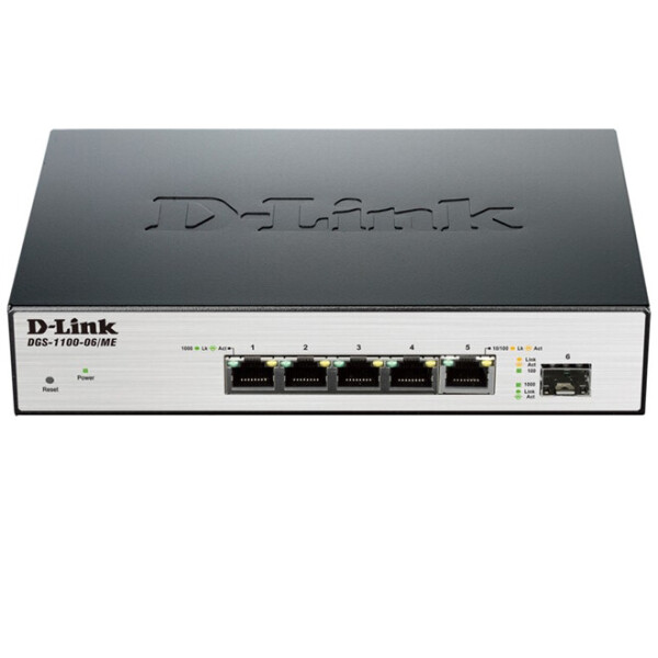 

Коммутатор D-Link DGS-1100-06/ME 5port Gigabit, 1-SFP MetroEthernet