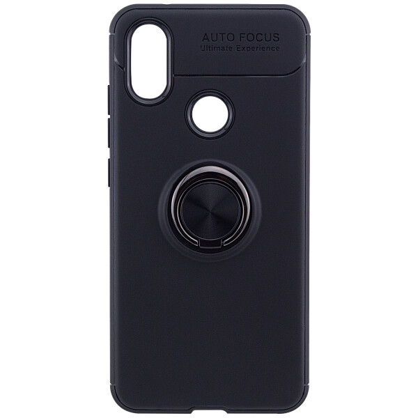 

TPU чехол Deen ColorRing под магнитный держатель для Xiaomi Mi 6X Черный / Черный (83837)