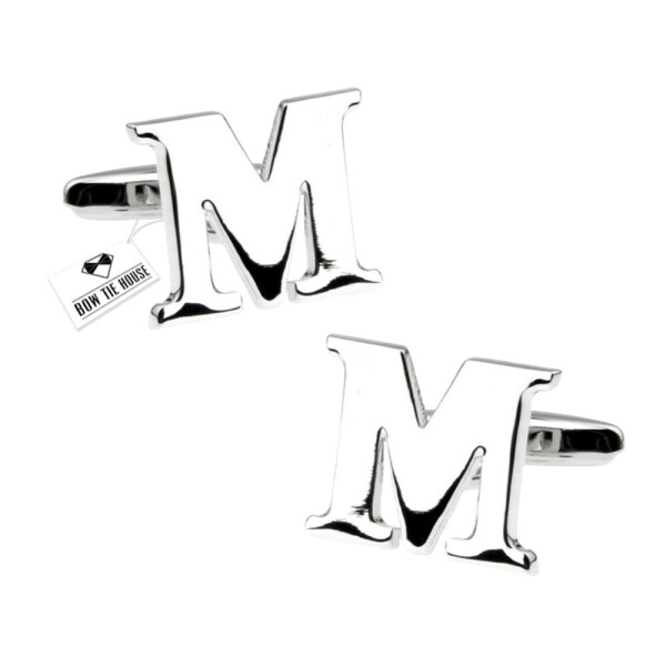 

Запонки Bow Tie House металические с буквой M 06819