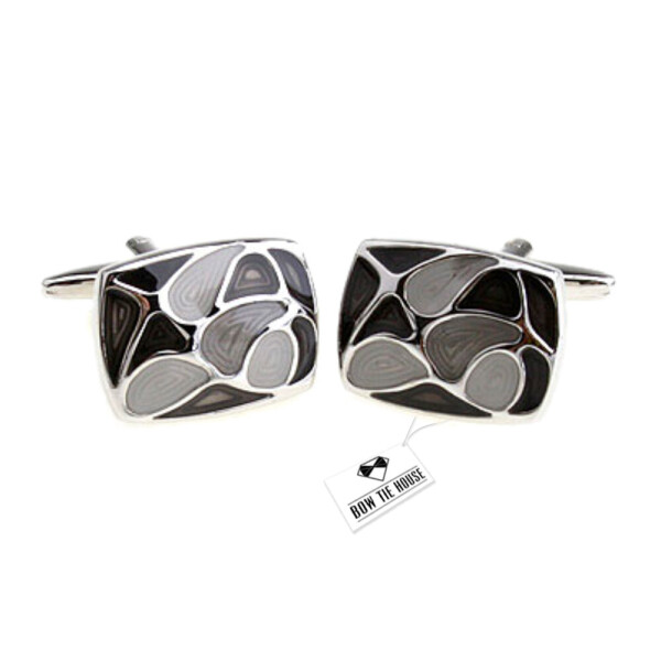 

Запонки Bow Tie House оригинальные серая капелька 09509