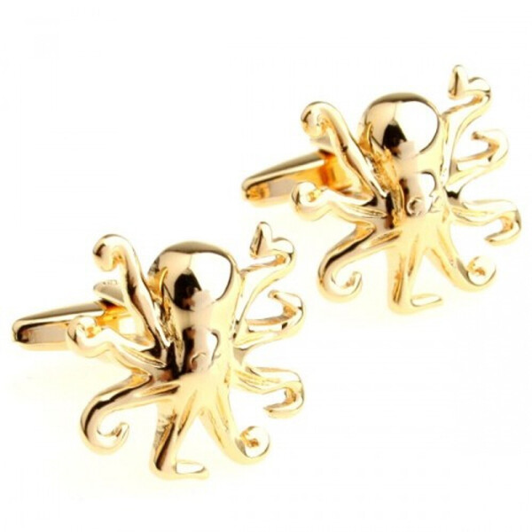 

Запонки Bow Tie House золотистые Осьминожки - Octopus 09396