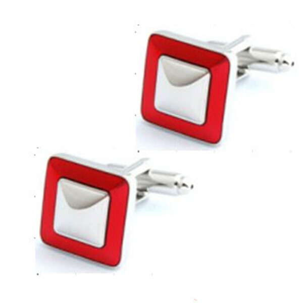 

Запонки Bow Tie House Basic красные Square 09932