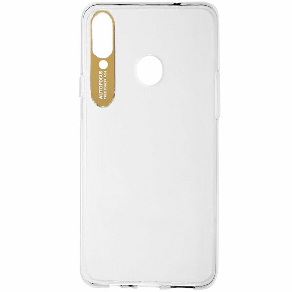 

TPU чехол Epic clear flash для Samsung Galaxy A20s Бесцветный / Золотой (116221)