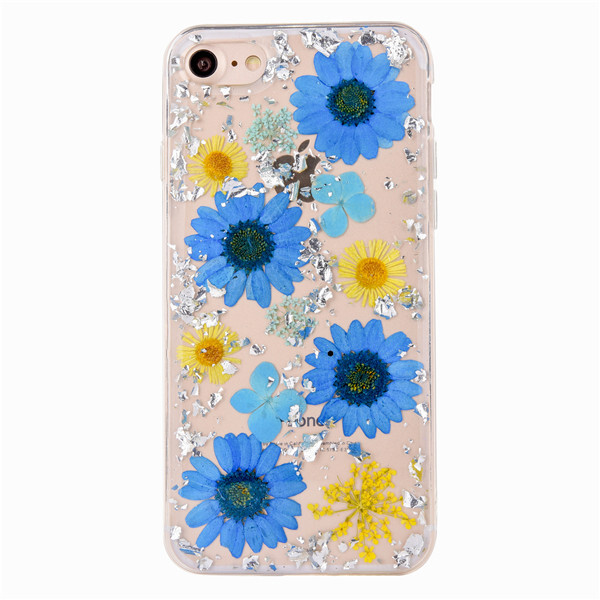 

TPU чехол Flowers and tinsel для Apple iPhone 8 (4.7) Маргаритки синие (80156)