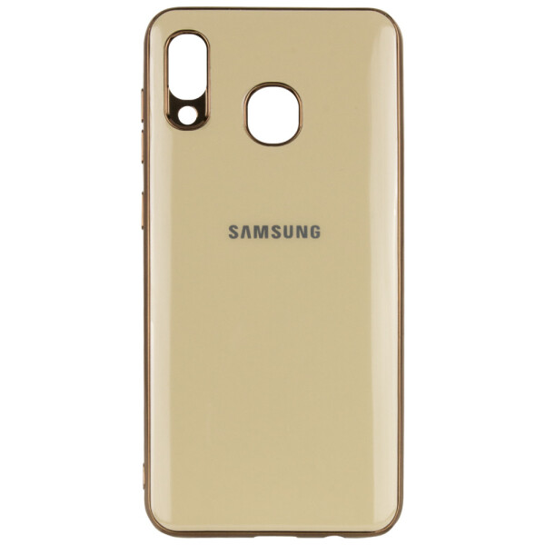 

TPU чехол GLOSSY LOGO для Samsung Galaxy A20 (A205F) Золотой (105637)