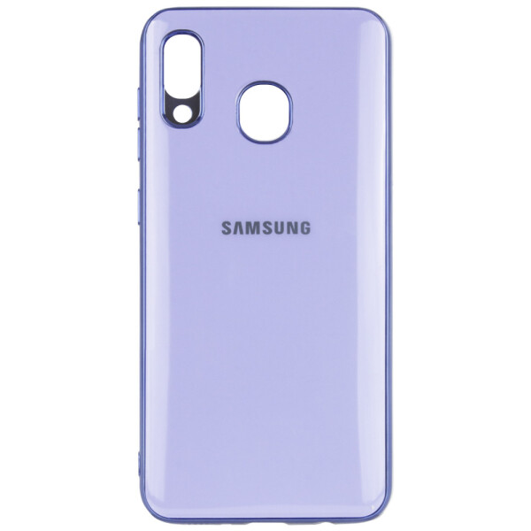 

TPU чехол GLOSSY LOGO для Samsung Galaxy A20 (A205F) Сиреневый (105642)