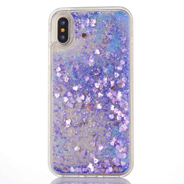 

TPU чехол Liquid hearts для Apple iPhone XS (5.8) Фиолетовый (90728)