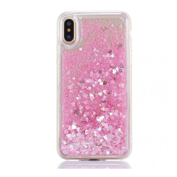 

TPU чехол Liquid hearts для Apple iPhone XS Max (6.5) Розовый (90731)