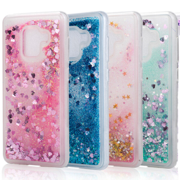 

TPU чехол Liquid hearts для Samsung A730 Galaxy A8+ (2018) Розовый (93789)