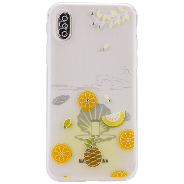 

TPU чехол Luxury Diamond full protective для Apple iPhone X / XS (5.8) Желтый / Тропические фрукты (106071)