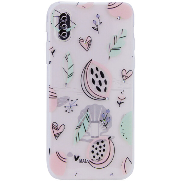 

TPU чехол Luxury Diamond full protective для Apple iPhone X / XS (5.8) Прозрачный / Экзотические фрукты (106074)