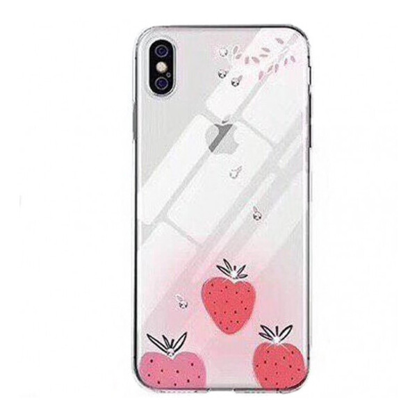 

TPU чехол Luxury Diamond full protective для Apple iPhone XS Max (6.5) Красный / Клубника (106078)