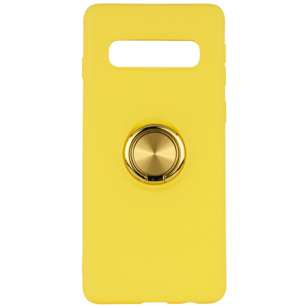 

TPU чехол Summer ColorRing под магнитный держатель для Samsung Galaxy S10+ Желтый (103610)