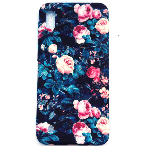 

TPU чехол Акварель Flower series для Samsung Galaxy A10 (A105F) Розы черный фон (110149)