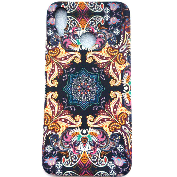 

TPU чехол Акварель Flower series для Samsung Galaxy M20 Мандала бежевый фон (110179)