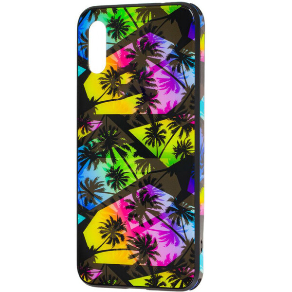 

TPU+Glass чехол Cute Print для Apple iPhone X (5.8) Пальмы (109468)