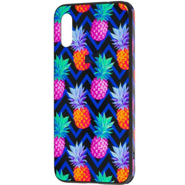 

TPU+Glass чехол Cute Print для Samsung Galaxy A10 (A105F) Ананасы (109487)