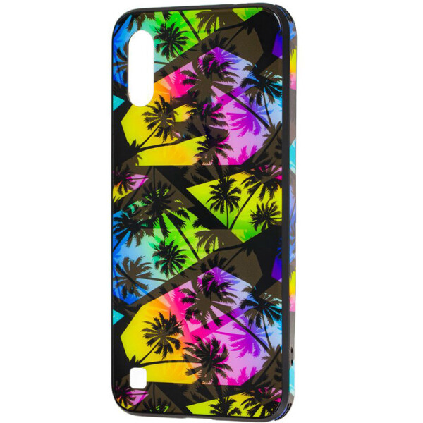 

TPU+Glass чехол Cute Print для Samsung Galaxy A10 (A105F) Пальмы (109488)