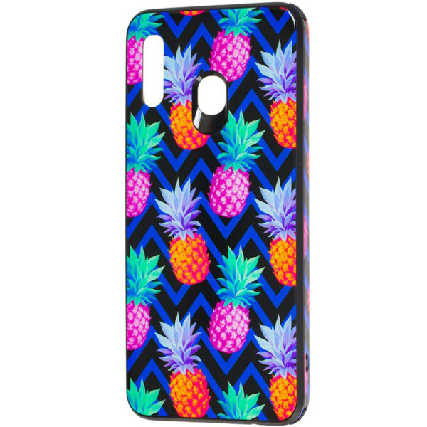 

TPU+Glass чехол Cute Print для Samsung Galaxy A20 / A30 Ананасы (109492)